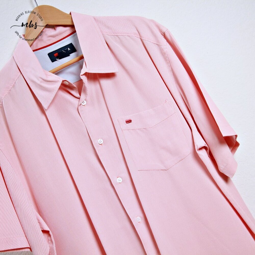 Cova Men's Tiny Square Pattern Button Down Short … - image 3